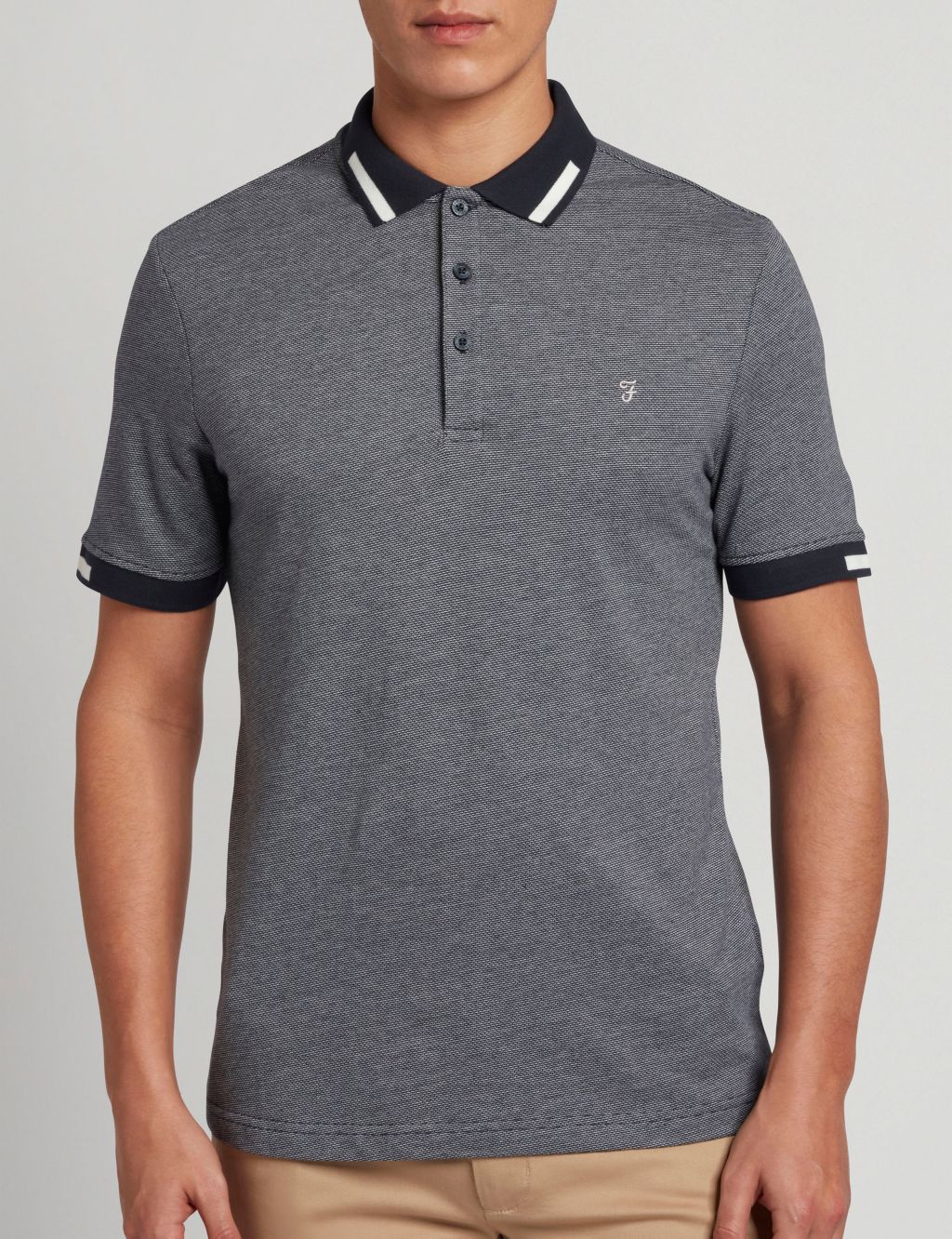 Pure Cotton Tipped Polo Shirt 1 of 3