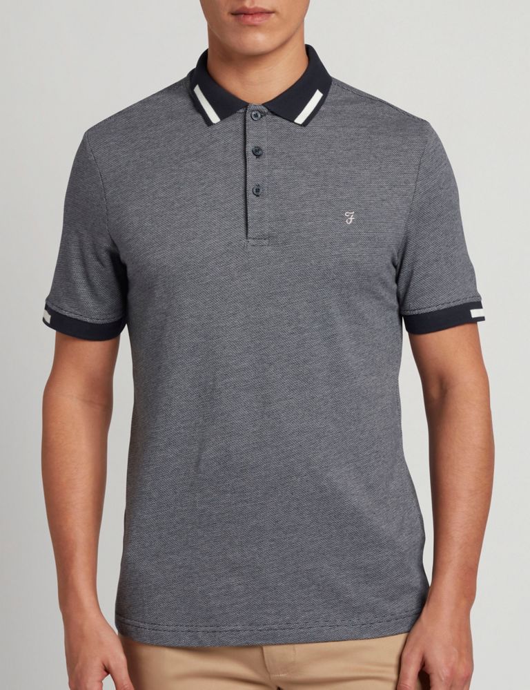 Pure Cotton Tipped Polo Shirt 2 of 3