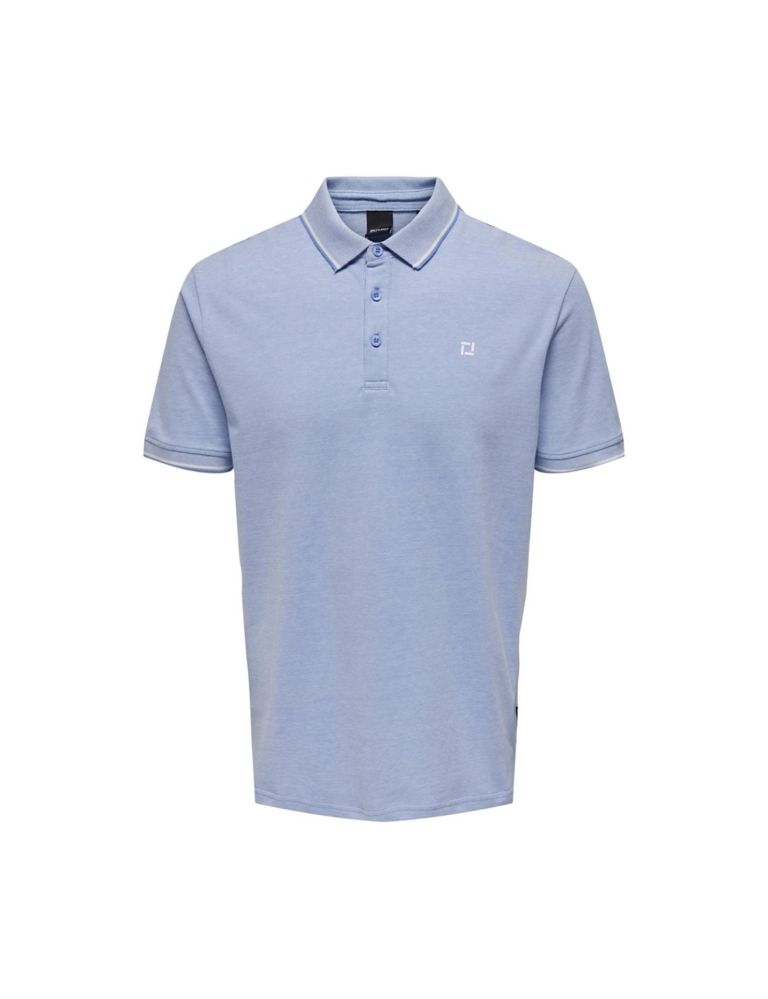 Pure Cotton Tipped Polo Shirt 2 of 4