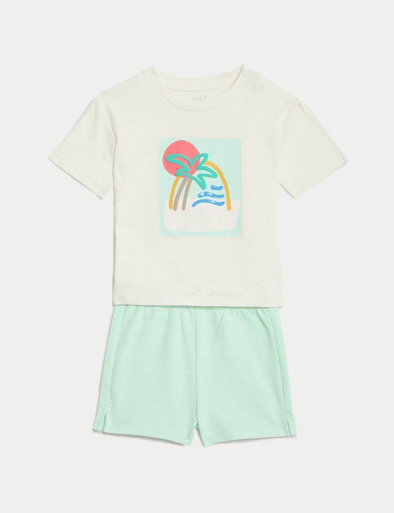 Pure Cotton Top & Bottom Outfit (0-3 Yrs) 1 of 6