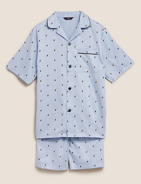 Pure Cotton Toucan Print Pyjama Set Image 2 of 4