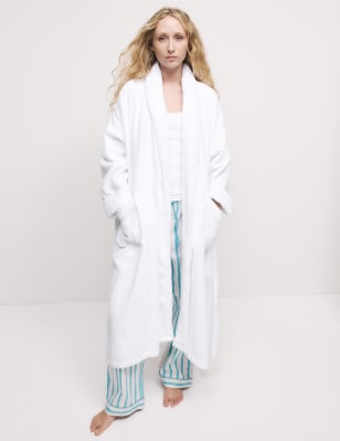 Long white hotsell towelling dressing gown