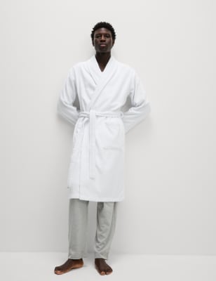 Mens towelling dressing gown on sale m&s