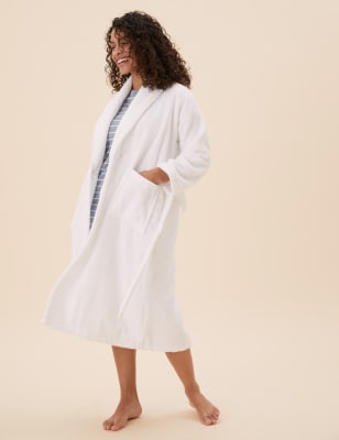 Pure Cotton Towelling Dressing Gown M S Collection M S