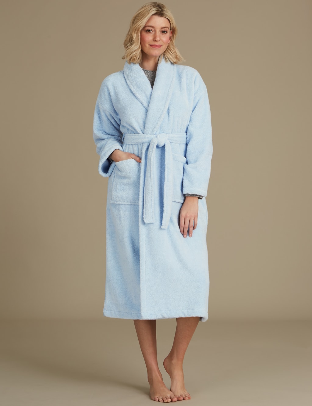 Pure Cotton Towelling Dressing Gown M&S Collection M&S
