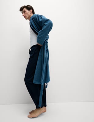 mens towelling bathrobe