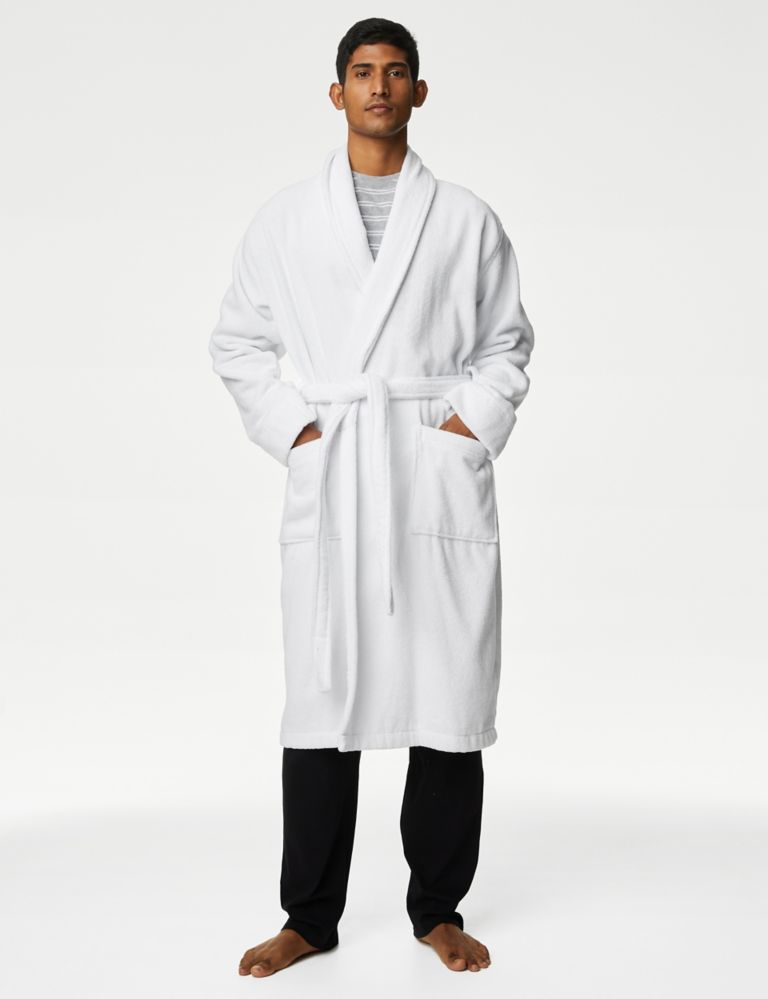 Pure Cotton Towelling Dressing Gown 1 of 6