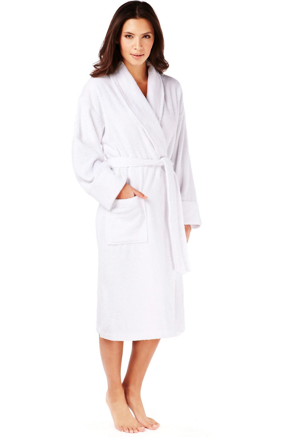 Pure Cotton Towelling Shawl Collar Dressing Gown 1 of 1
