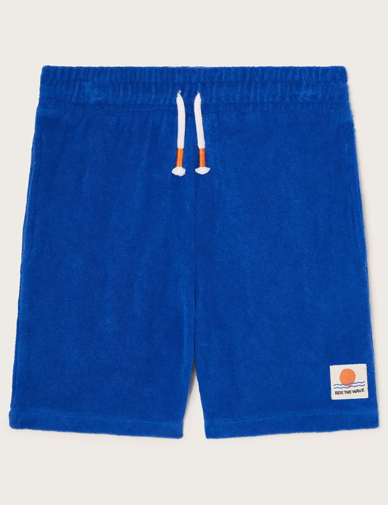 Pure Cotton Towelling Shorts (3-13 Yrs) 1 of 3