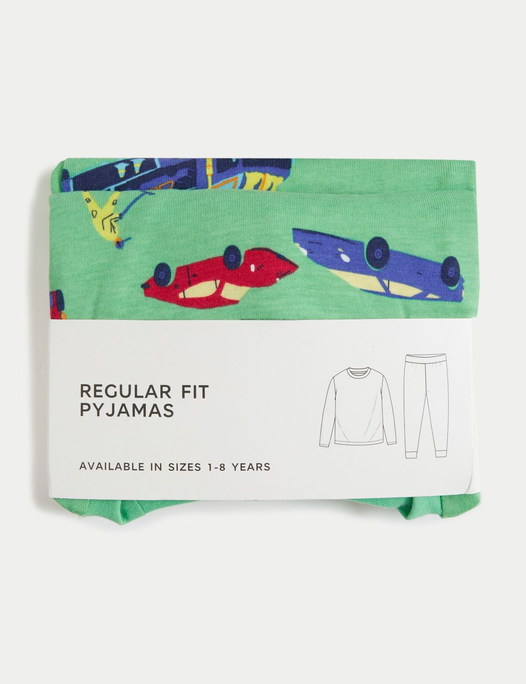 Pure Cotton Transport Print Pyjamas (1-8 Yrs) 4 of 4