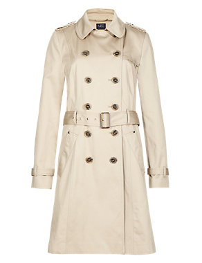 Pure Cotton Trench Mac with Stormwear™ Image 2 of 6