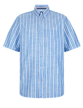 Pure Cotton Triple Striped Shirt Image 2 of 4