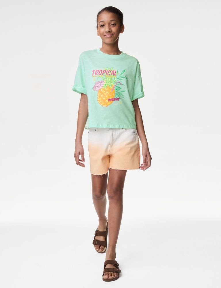 Pure Cotton Tropical Graphic T-Shirt (6-16 Yrs) 3 of 6