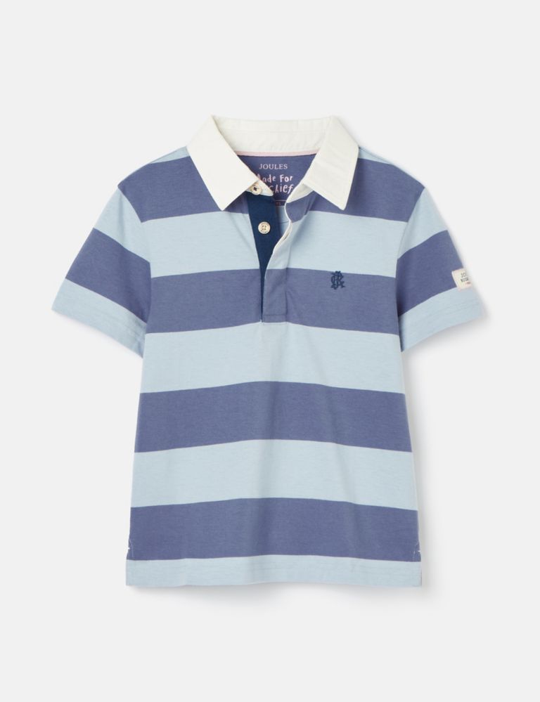 Pure Cotton Tropical Polo Shirt (2-12 Yrs) 1 of 7
