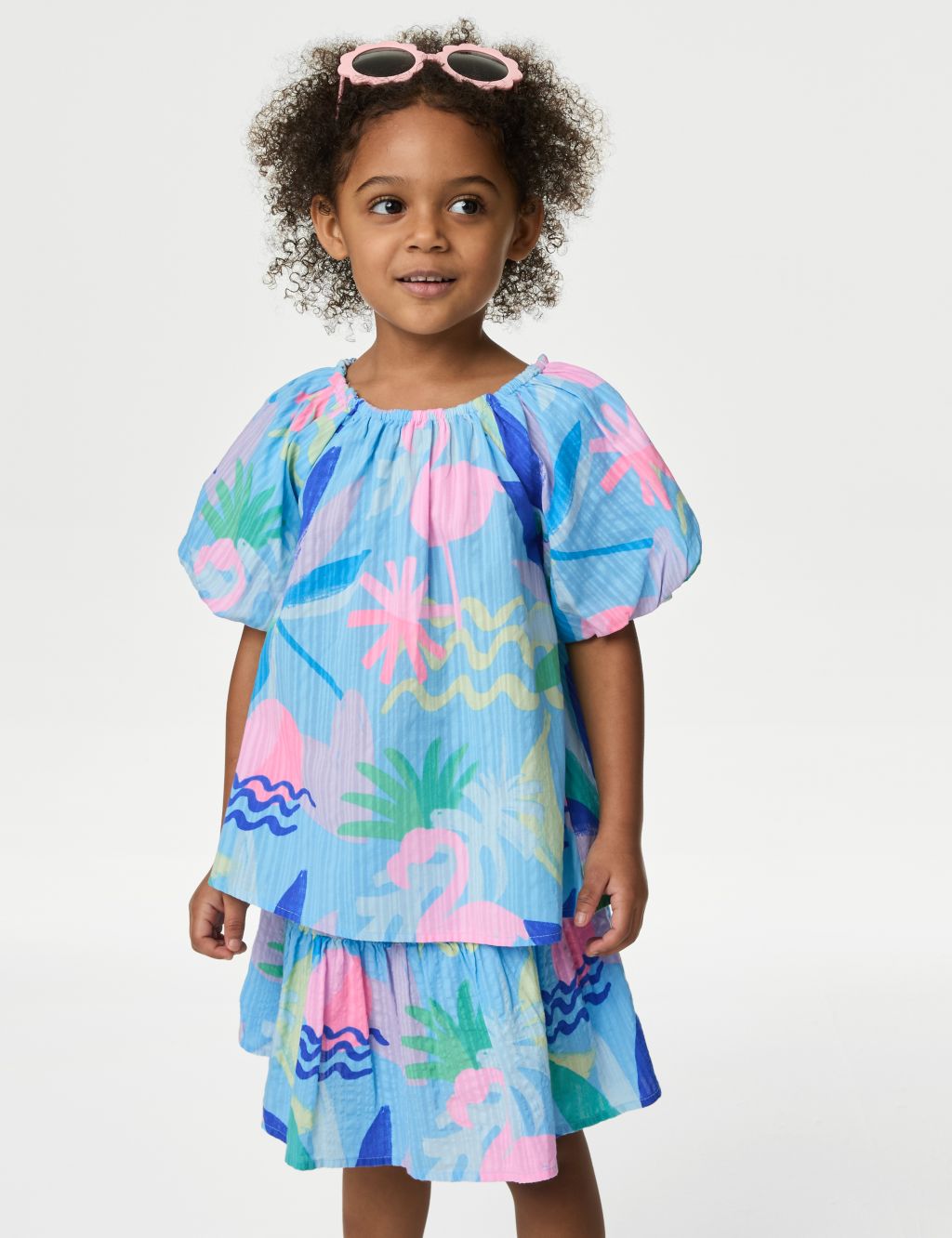 Pure Cotton Tropical Print Top (2-8 Yrs) 4 of 6