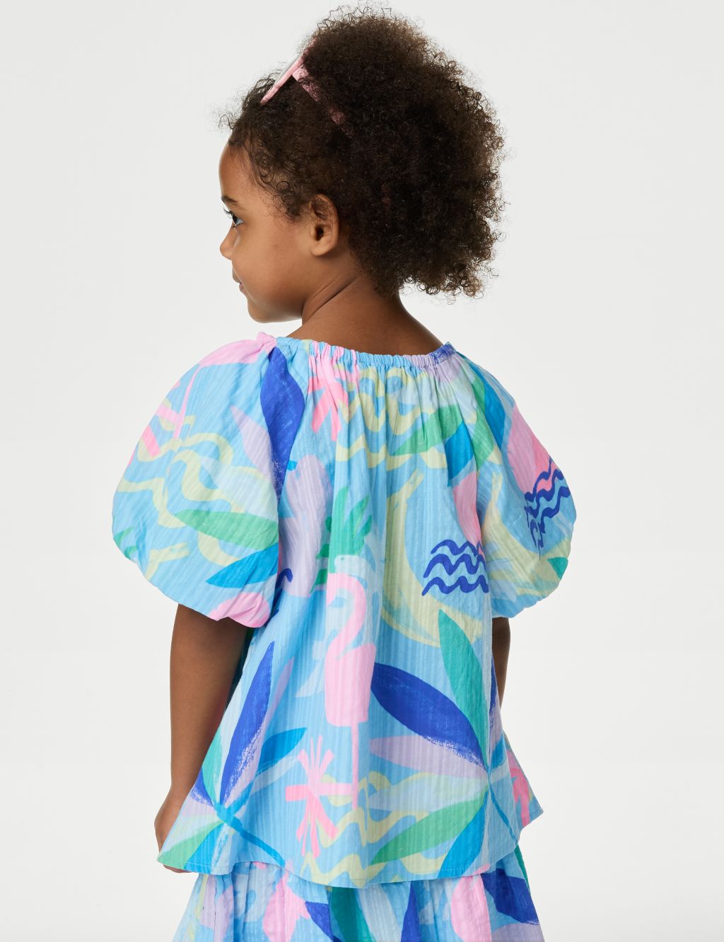Pure Cotton Tropical Print Top (2-8 Yrs) 5 of 6
