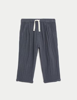 Pure Cotton Trousers (0-3 Yrs) Image 2 of 5