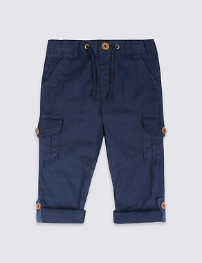 Pure Cotton Trousers (3 Months - 5 Years) Image 2 of 4