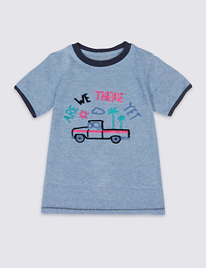 Pure Cotton Truck T-Shirt (3 Months - 7 Years) Image 2 of 3