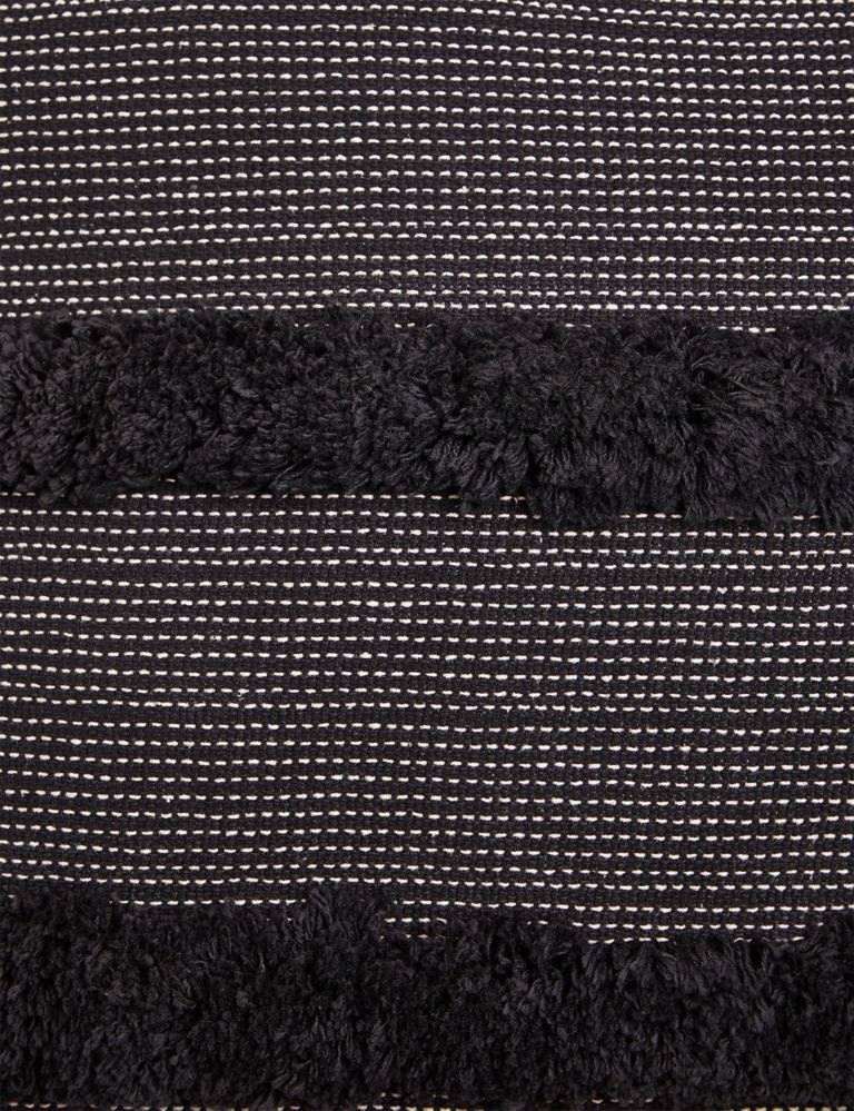 Pure Cotton Tufted Tassel Stripe Cushion 4 of 7