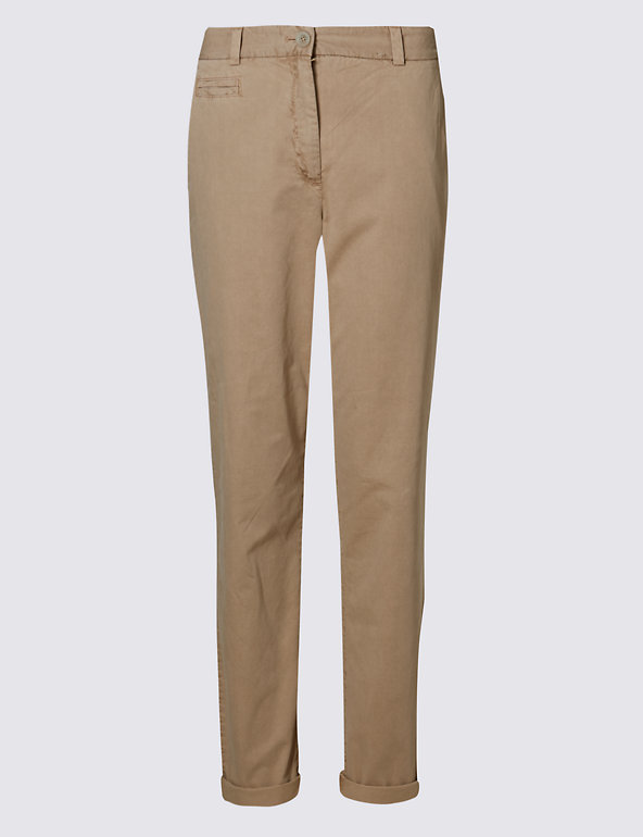 Ex M/&S Marks And Spencer Collection Regular Fit Pure Cotton Chinos Trousers
