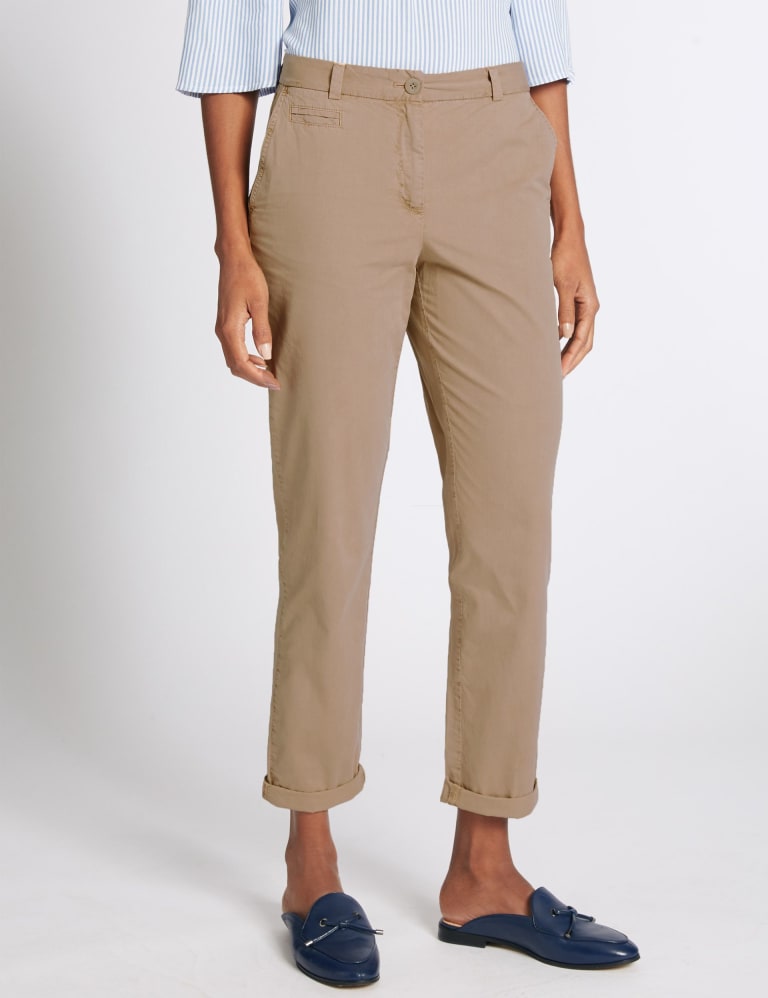 Ladies cotton chinos outlet
