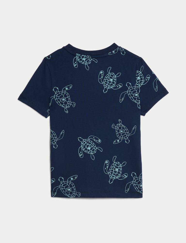 Pure Cotton Turtle Print T-Shirt (2-8 Yrs) 2 of 2