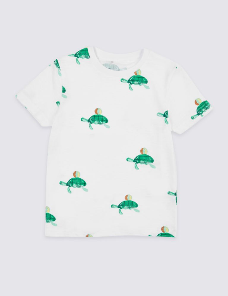 Pure Cotton Turtle T-Shirt (3 Months - 7 Years) 2 of 3