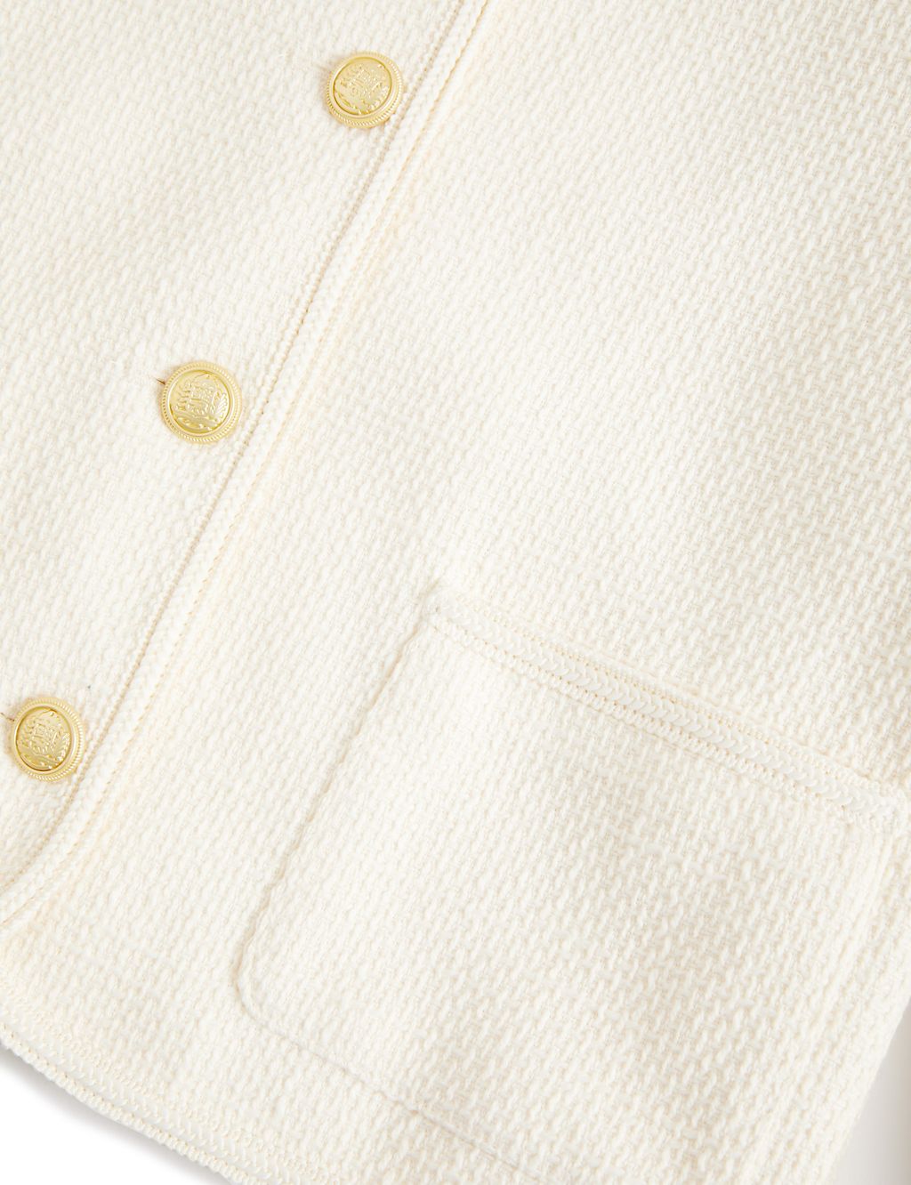 Pure Cotton Tweed Collarless Short Jacket 6 of 6