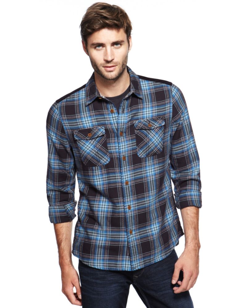 Pure Cotton Twill Checked Shirt 1 of 6