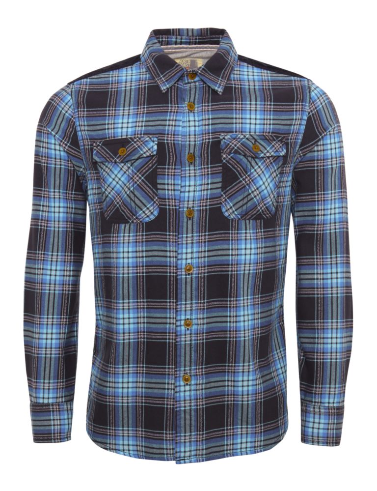 Pure Cotton Twill Checked Shirt 2 of 6
