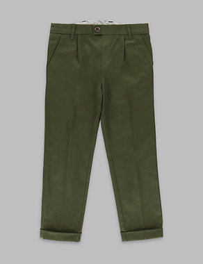 Pure Cotton Twill Chino Trousers (1-7 Years) Image 2 of 3