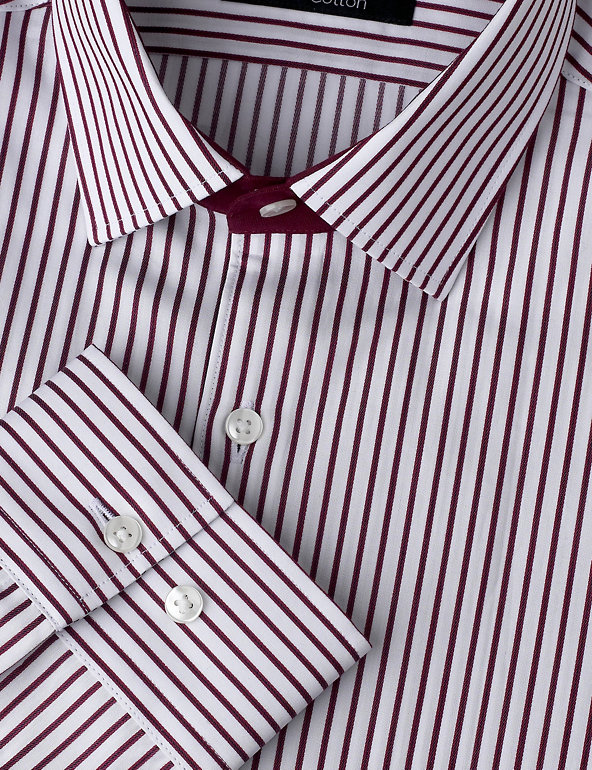 Pure Cotton Twill Striped Shirt Image 1 of 1