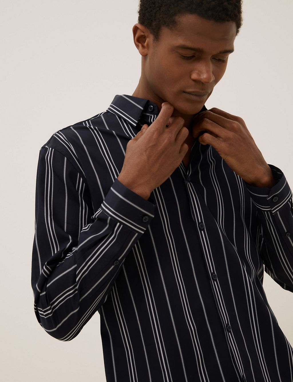 Pure Cotton Twill Striped Shirt 2 of 7