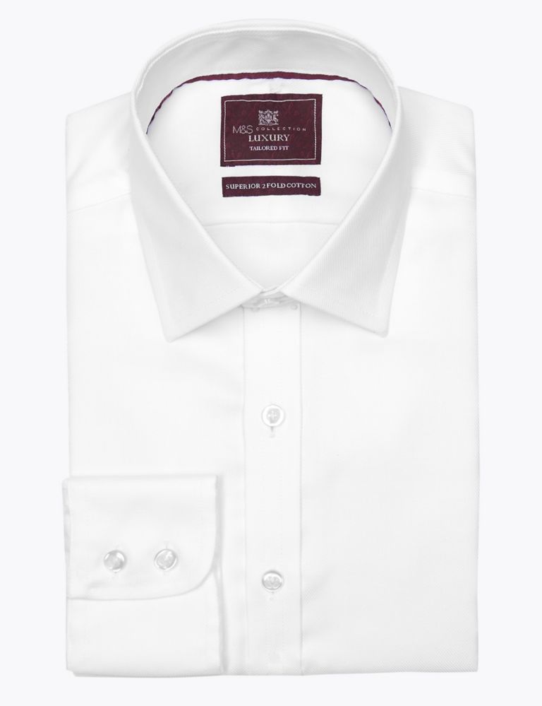 Pure Cotton Twill Tailored Fit Shirt 2 of 5