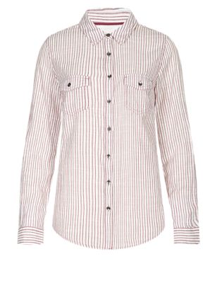 Pure Cotton Twisted Striped Shirt Image 2 of 4