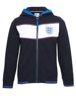 Pure Cotton Umbro 3 Lions Hooded Sweat Top Image 2 of 5