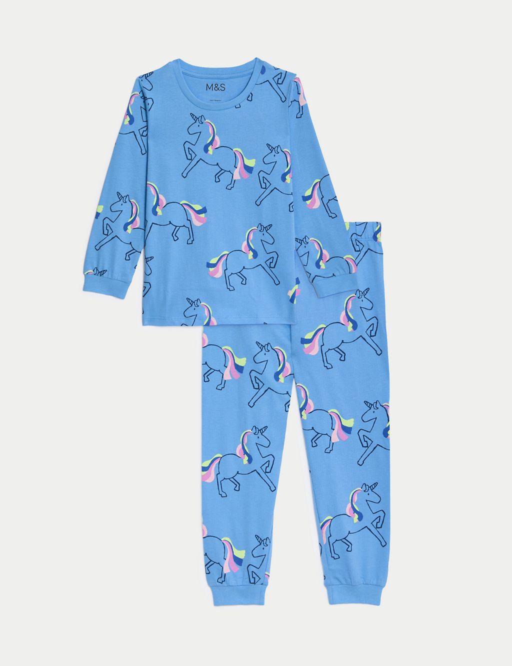 Pure Cotton Unicorn Pyjamas (1-8 Yrs) 1 of 2