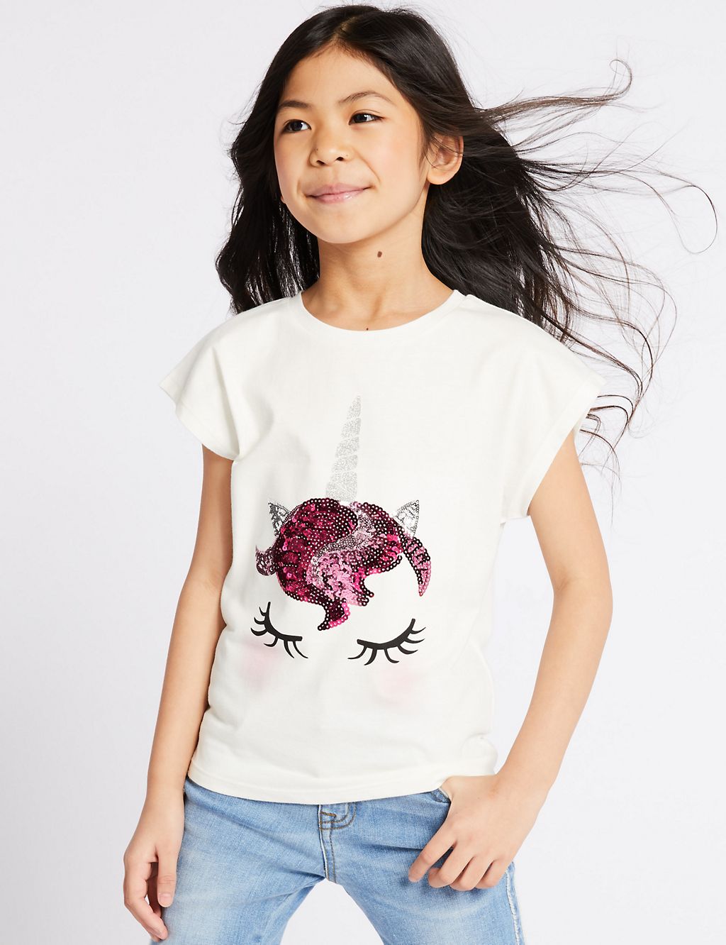 Pure Cotton Unicorn Top (3-16 Years) 3 of 4