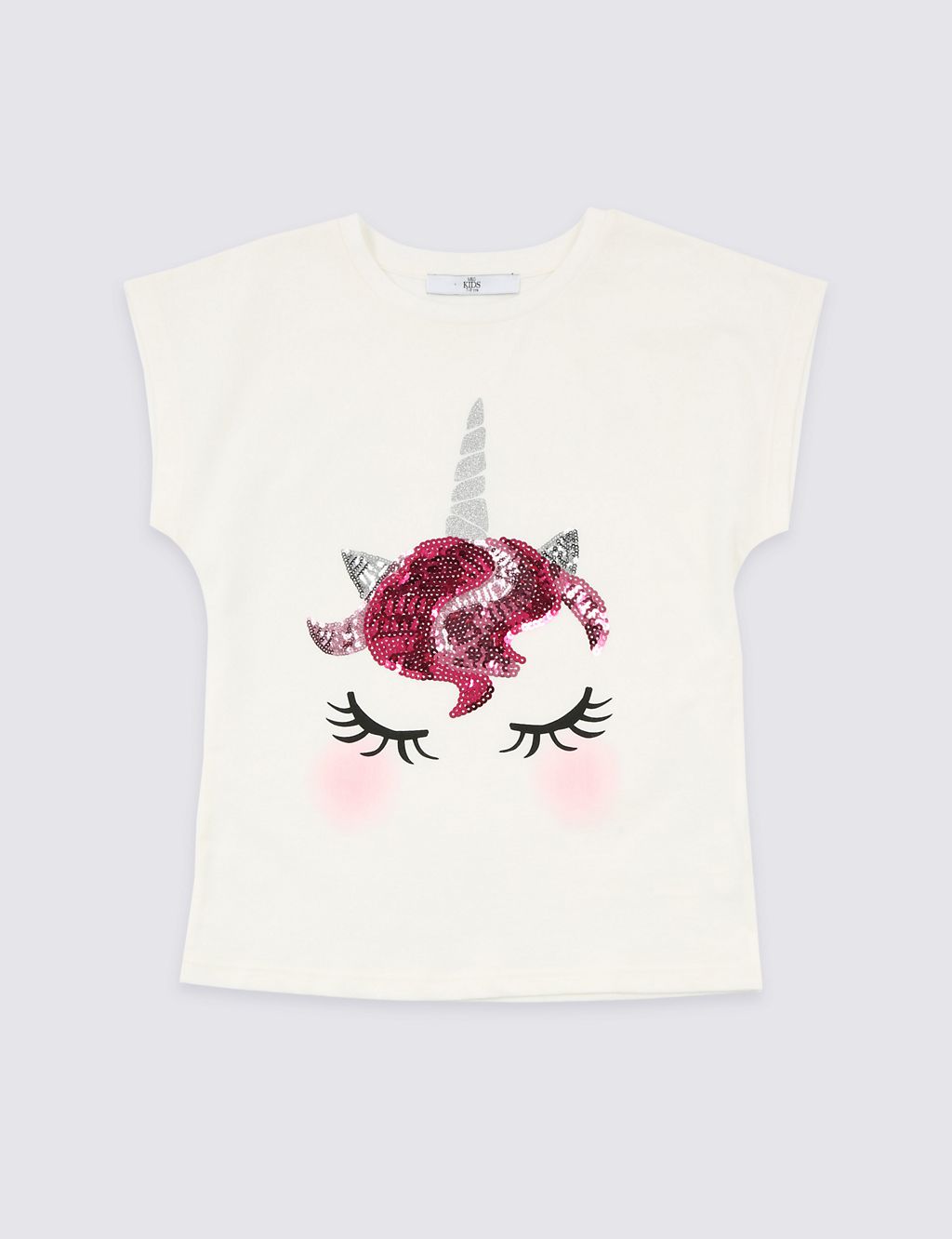 Pure Cotton Unicorn Top (3-16 Years) 1 of 4