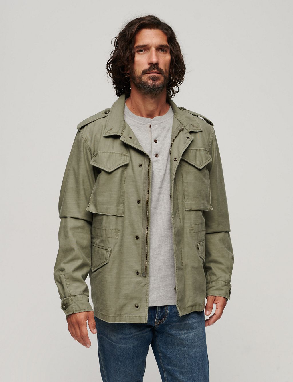 Pure Cotton Utility Jacket 1 of 4
