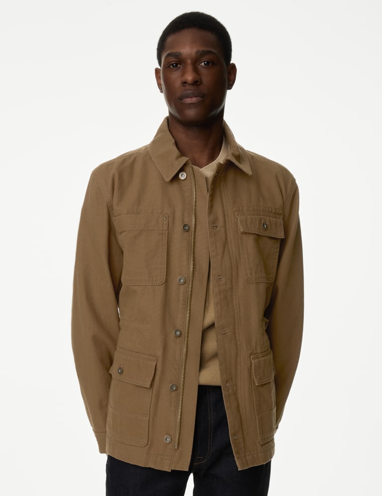 Mens cotton utility clearance jacket