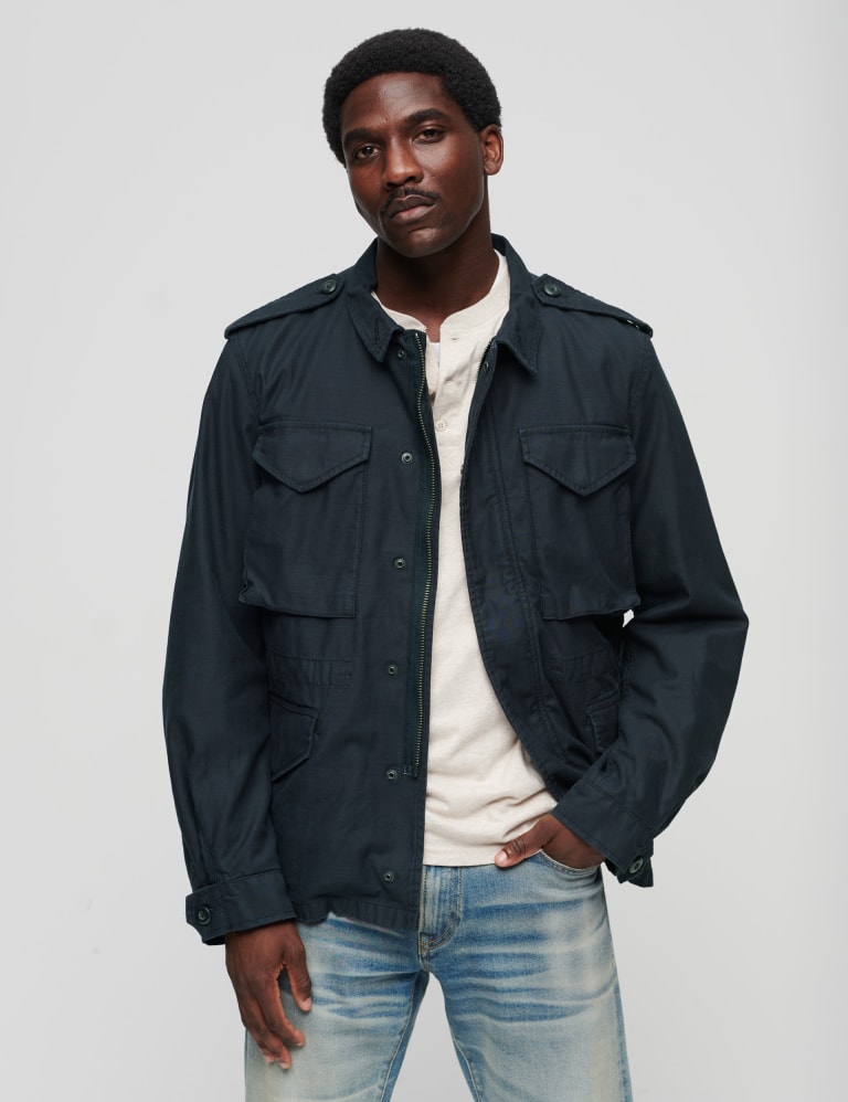 Mens cotton utility jacket deals