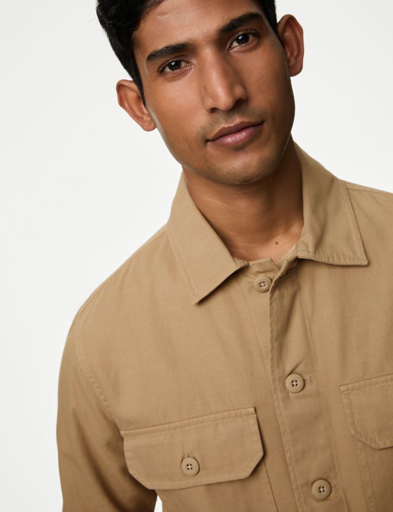 Pure Cotton Utility Overshirt 3 of 7