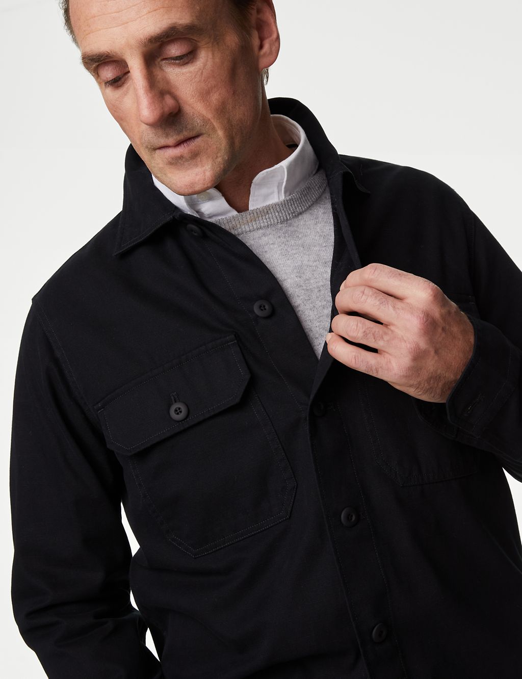 Pure Cotton Utility Overshirt 3 of 6