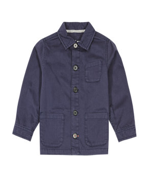 Pure Cotton Utility Shirt (1-7 Years) Image 2 of 3