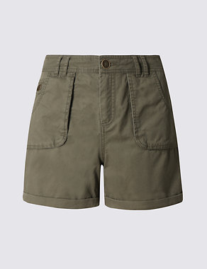 Pure Cotton Utility Shorts Image 2 of 3
