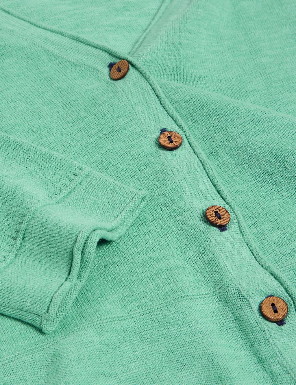 Pure Cotton V-Neck Button-Through Cardigan 5 of 5