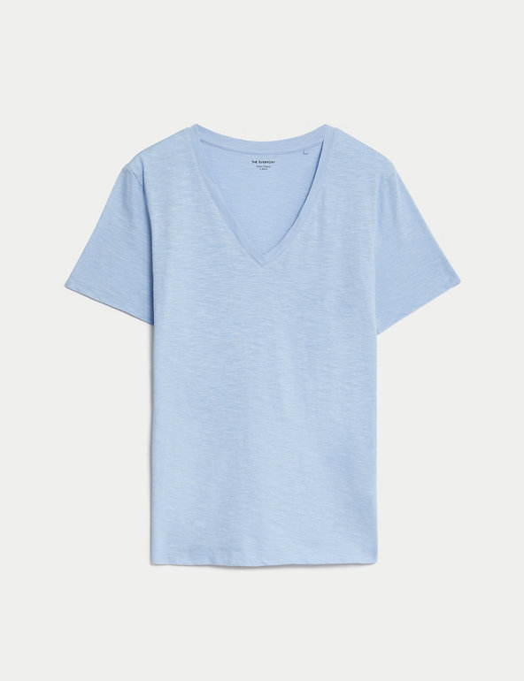 Pure Cotton V-Neck Everyday Fit T-Shirt Image 1 of 1