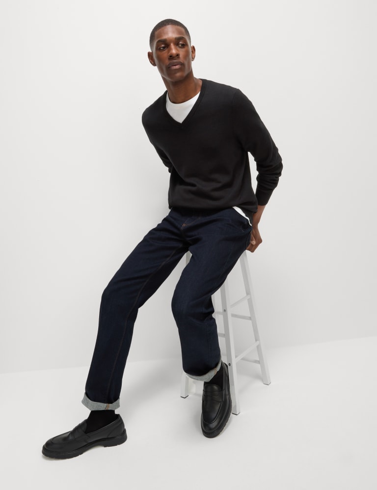 Mens v neck jumpers at m&s top